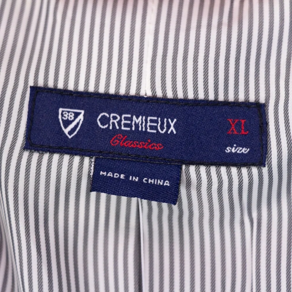 NWT Cremieux Blazer Mens XL Brown Off-Duty Sport Coat Herringbone Surgeon Cuff